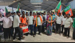 பாஜக சார்பில் சசிகலா புஷ்பா தலைமையில் வரவேற்பு