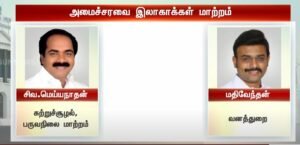 Change of Cabinet portfolios