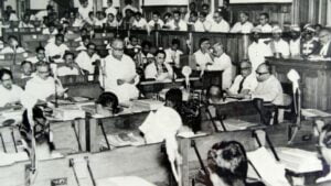 1969 ஆம் ஆண்டு அறிஞர் அண்ணாவின் மறைவுக்குப் பிறகு, கலைஞர் அக்கட்சியின் தலைவராகவும், பேராசிரியர் க.அன்பழகன் பொதுச் செயலாளராகவும், பொறுப்பேற்று திமுகவை வழி நடத்தி வந்தனர்.